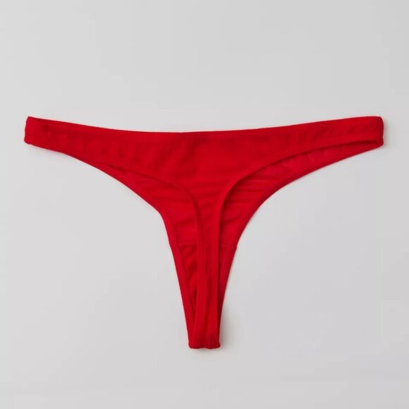 NWT UO Out From Under Mesh Red Thong Panty - Picture 4 of 6